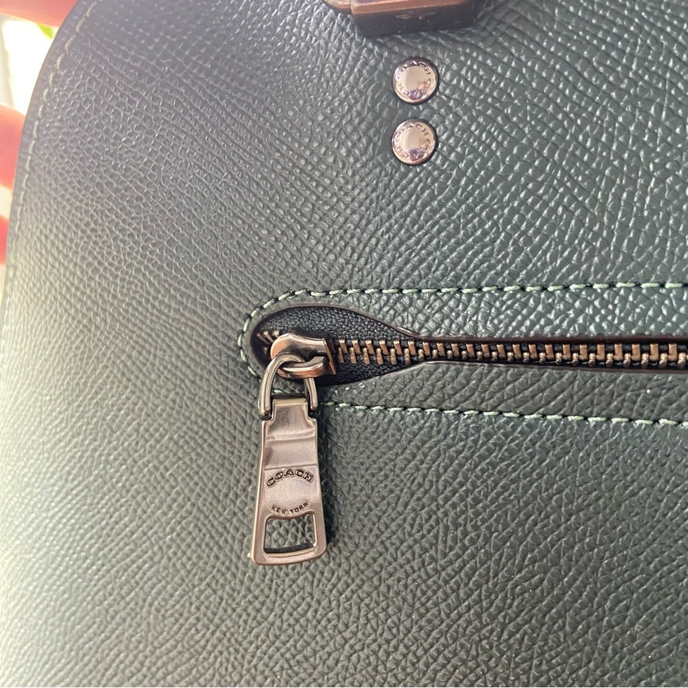 COACH Satchel Crossbody Bag Dark Green NWOT - Picture 7 of 10